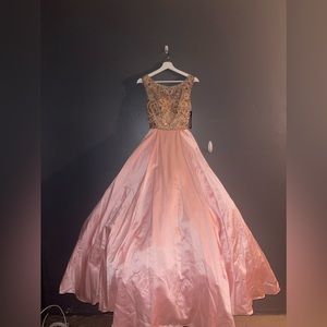 Sheri Hill gown, size 0, pink, worn once to prom, tags attached